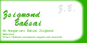 zsigmond baksai business card